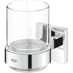 Grohe, Zahnputzbecher, Start Cube QuickFix Glas mit Halter