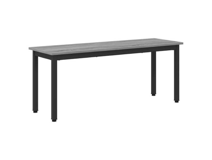 HBBMGYD Sitzbank, grau, Sonoma, 110 x 35 x 45 cm, aus Ingenieurholz Metallpfoten, rechteckige Form, minimalistischer Stil, Esszimmer, Wohnzimmer, Alltag