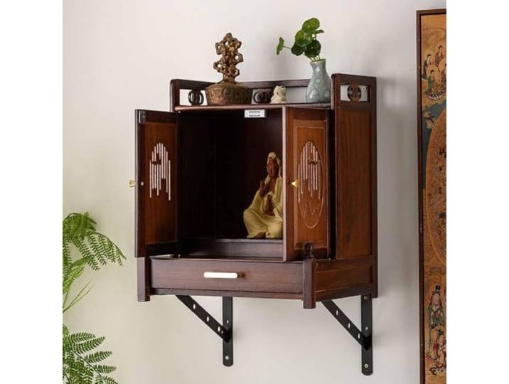 Wandmontierter Buddhismus‑Altar，Buddhistische Altar-Buddha-Nischen, Schrein Wand- & Tisch-Buddha-Schrein Mit Aufbewahrungsschublade, Buddha-Altar，Meditation Räucherwerk Zen Regal，Für Zuhause