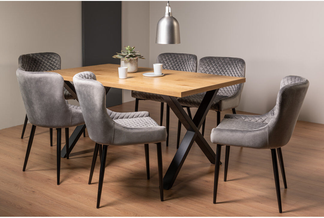 Hykkon 6 -Person Dining Set Grey 6