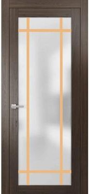 SARTODOORS Planum 2113 Chocolate Ash Wood Prehung Interior Door with Frosted Glass