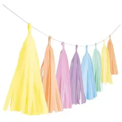 Tassel Girlande Pastell Regenbogen Farben