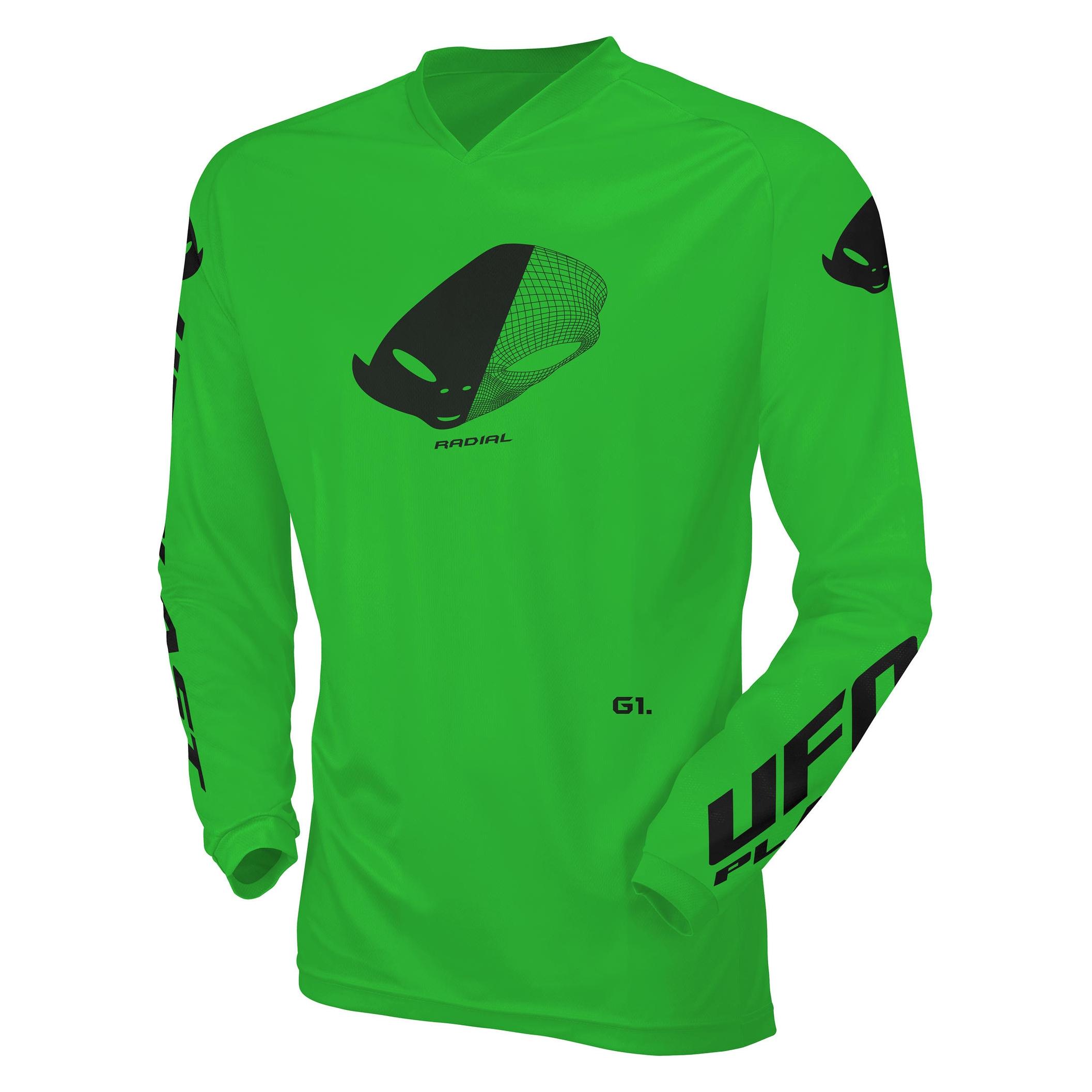 Ufo Plast Ufo Radial T-Shirt Kinder / Junior / Kinder Kreuzfarbe Fluogreen Grösse XXS (XXS) (MG04531AFLUXXS)