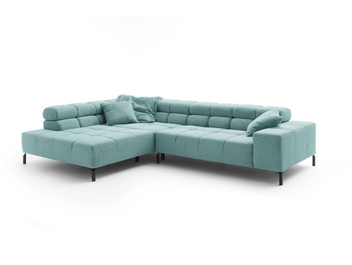 Candy Wilson Cord Ecksofa mit motorische Sitztiefenverstellung