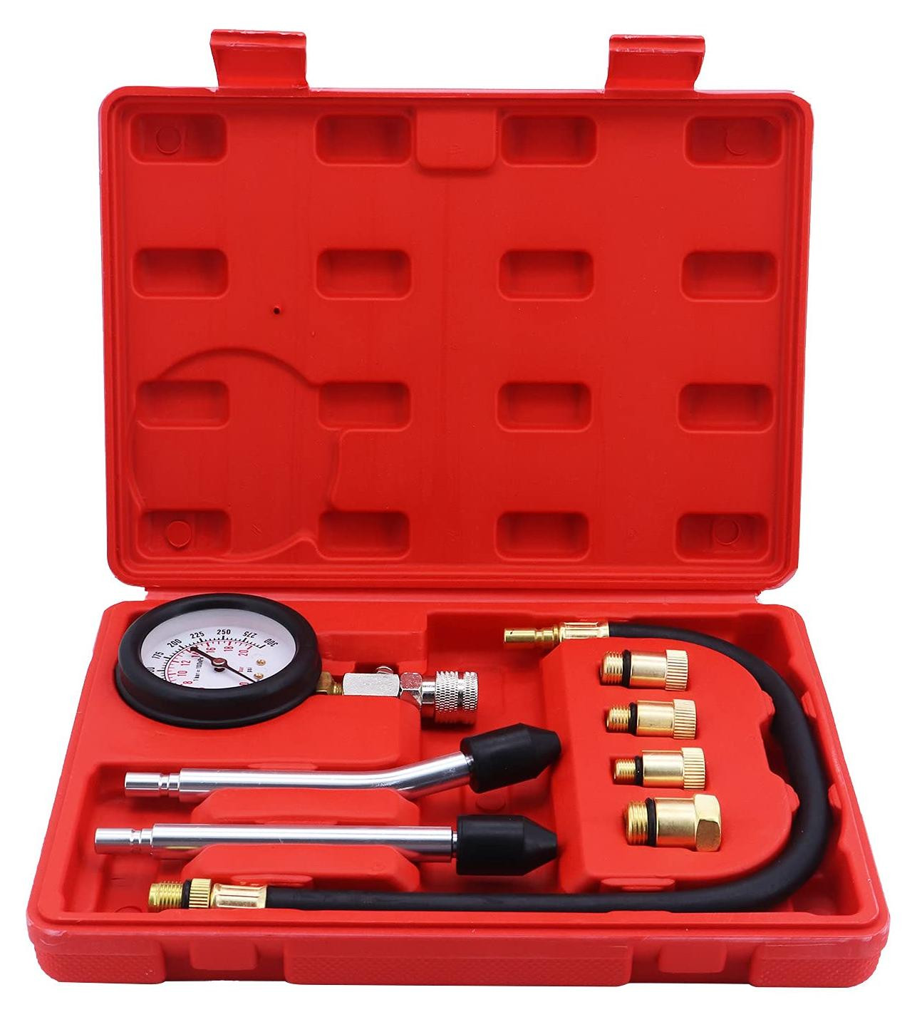 Selius Compressietester Kit voor Motoren met Manometer en Adapters