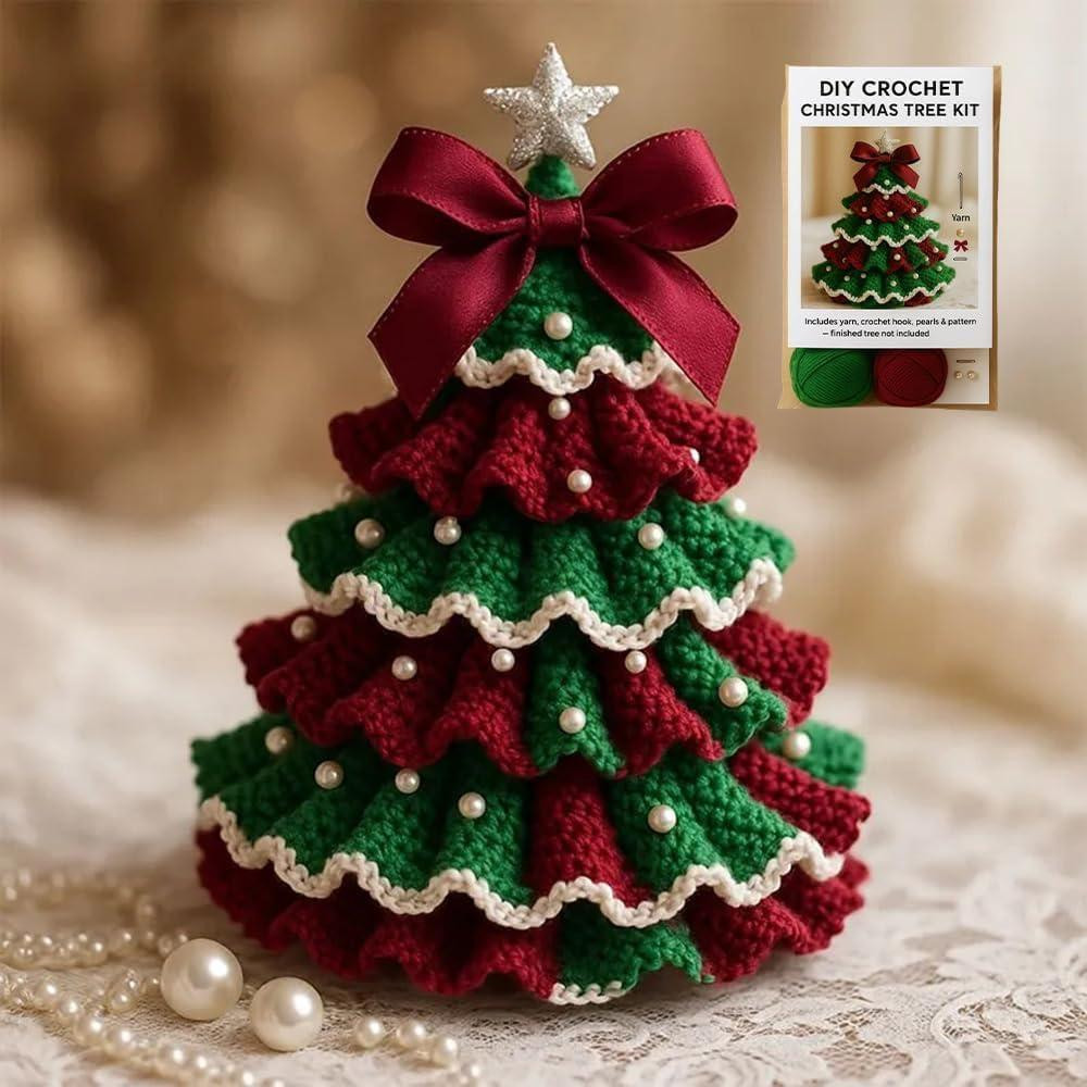 Hekelset kerstboom inclusief garen en haaknaald voor beginners