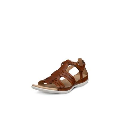 Sandale ECCO "FLASH", Damen, Gr. 39, Leder, braun, Glattleder, unifarben, Schuhe Sandale, Sommerschuh, Urlaubsschuh mit Klettverschluss
