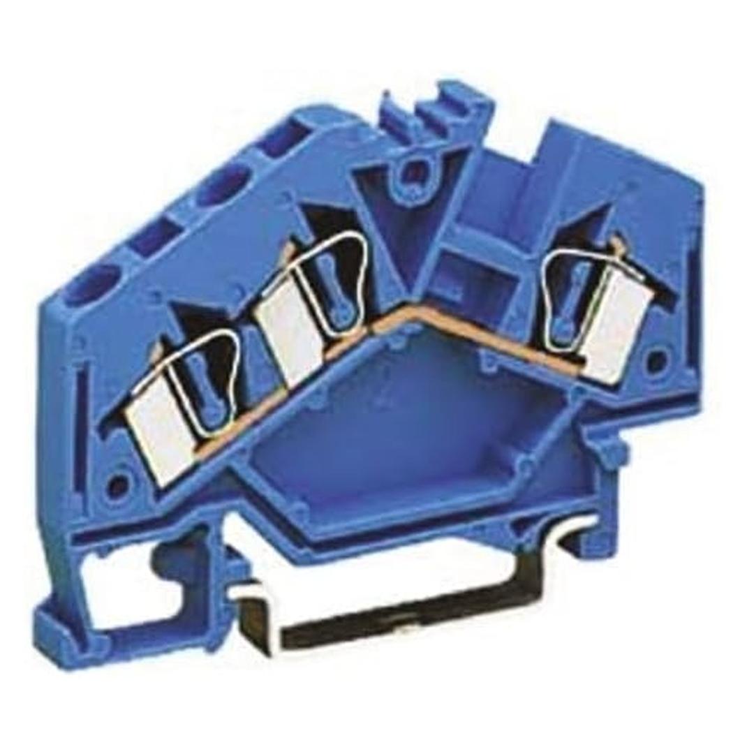 Wago 3 conductor terminal block 32A blue (281-651)