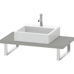 Duravit DuraStyle Konsole DS100C00707 für Aufsatzbecken, 1 Ausschnitt, Stärke 4.5 cm, Betongrau matt