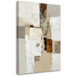 WANDBILD, Moderne Abstrakt in beigen und braunen Farben