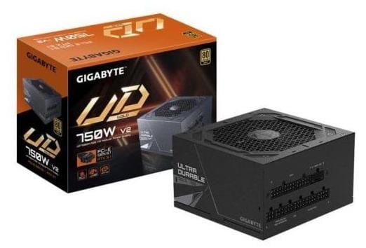 Gigabyte GP-UD750GM PG5 V2 Netvoeding, 750W, 80+ Gold, ATX, Modulair ontwerp, 120mm ventilator