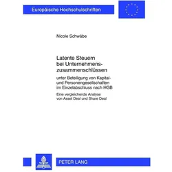 Latente Steuern bei Unternehmenszusammenschlüssen, Fachbücher von Nicole Schwäbe