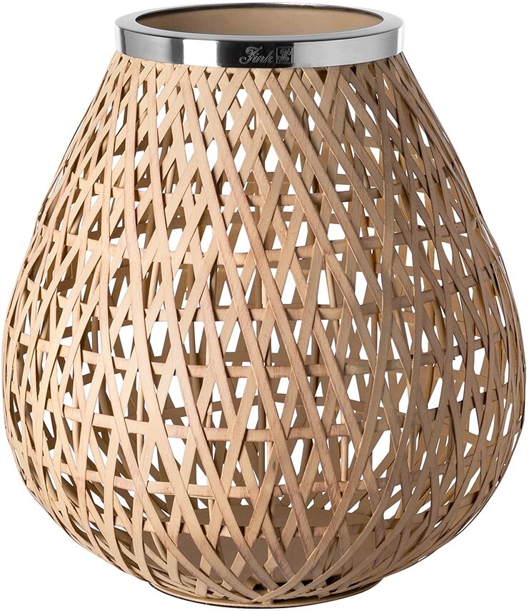 Windlicht FINK "SHONA", natur, silberfarben, B:26cm H:27,5cm Ø:26cm, Eisen, Kerzenhalter, Windlicht natur, silberfarben B/H/T: 26cm x 27,5cm