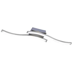 Reality Leuchten LED-Deckenleuchte Route Alu, Eisen, Stahl & Metall Silber Nickel matt
