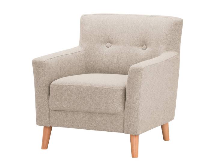 Fauteuil Bette II Gris/Gris clair Tissu 80 x 82 x 80cm