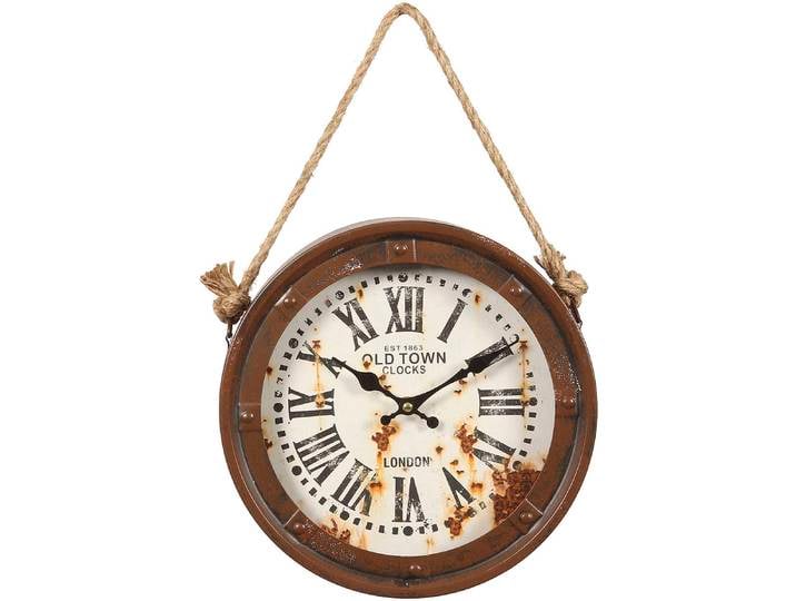 Wanduhr AMBIENTE HAUS Old Town Schiffs Wanduhr 27,7cm , braun, B:5cm H:27,7cm, Wanduhren, Wanduhr