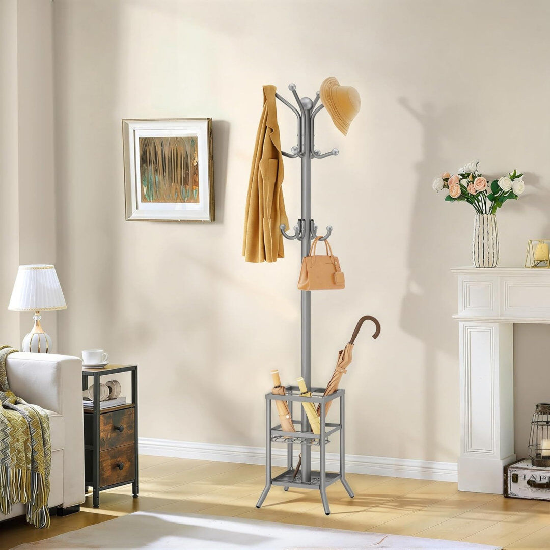 Rio Freestanding 12 - Hook Grey 185cm H X 31cm W X 31cm D