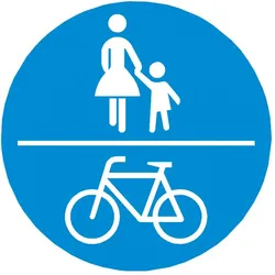 Moravia, Sicherheitskennzeichnung, PROline-thermo Bodenmarkierung Symbol "Gem. Fuss- und Radweg"