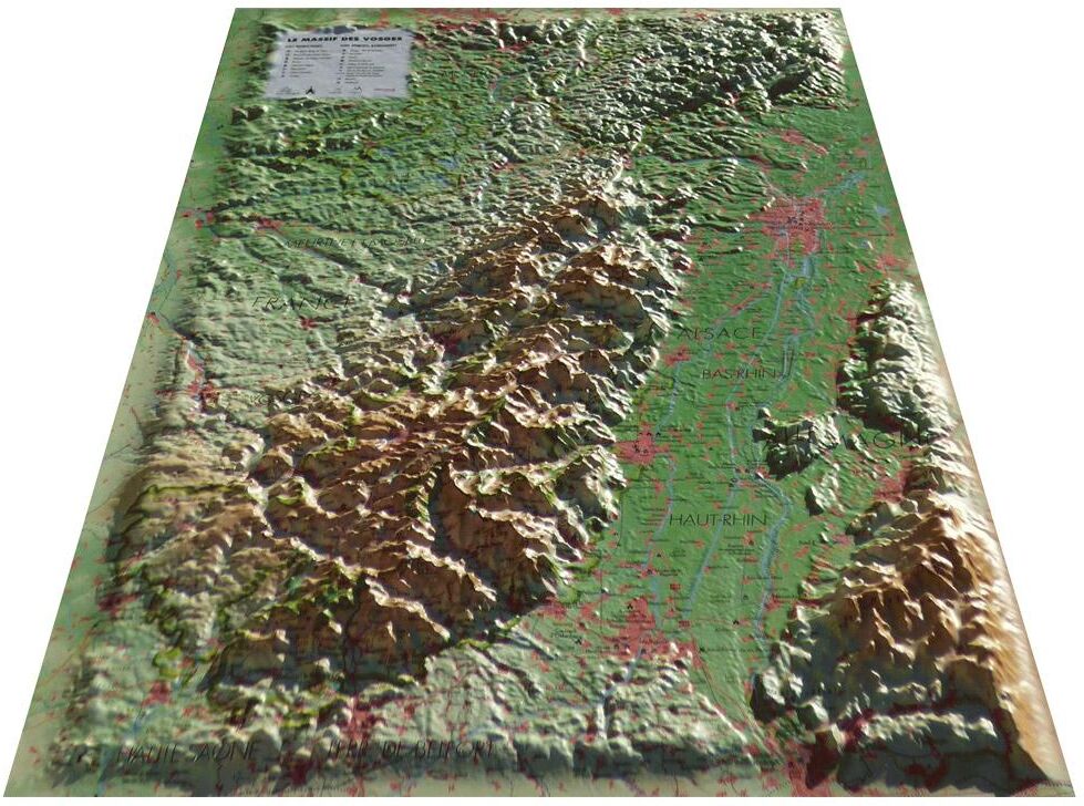 3DMAP  - Le Massif Des Vosges - Carte 3D