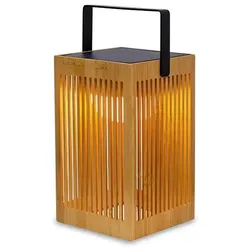 New Garden OKINAWA Tischleuchte In&Out aus Bambus Dimmbar mit Akku Solar Fernbedienung IP54