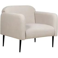 SESSEL Leinen taupe/schwarz Stouby