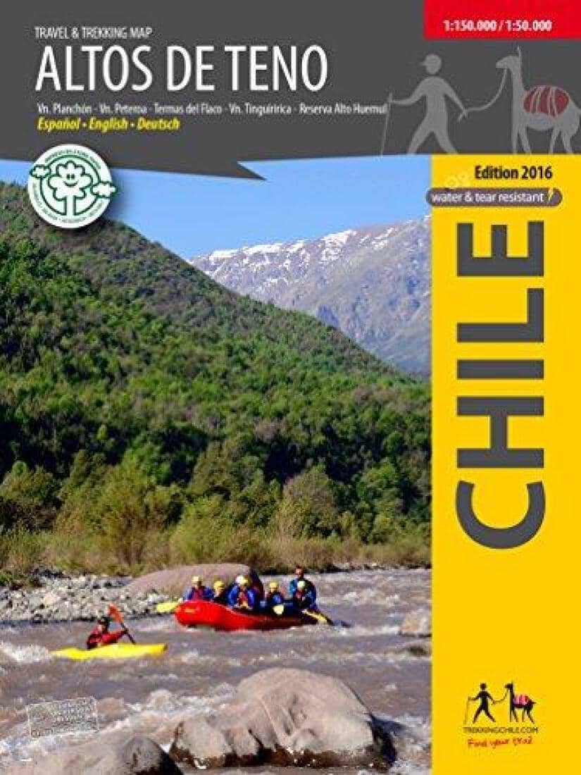 Altos de Teno - Carte de voyage et de trekking   Trekking Chile