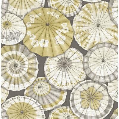 A-Street Prints Mikado Ochre Parasol Wallpaper