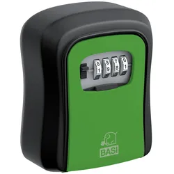 BASI 2101-0000-1115 Schlüsselsafe SSZ 200 Schwarz/Grün mit Zahlenschloss