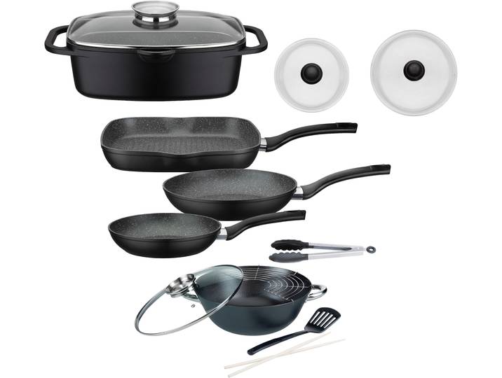 Topf-Set GSW Gourmet , schwarz, Töpfe, Induktion