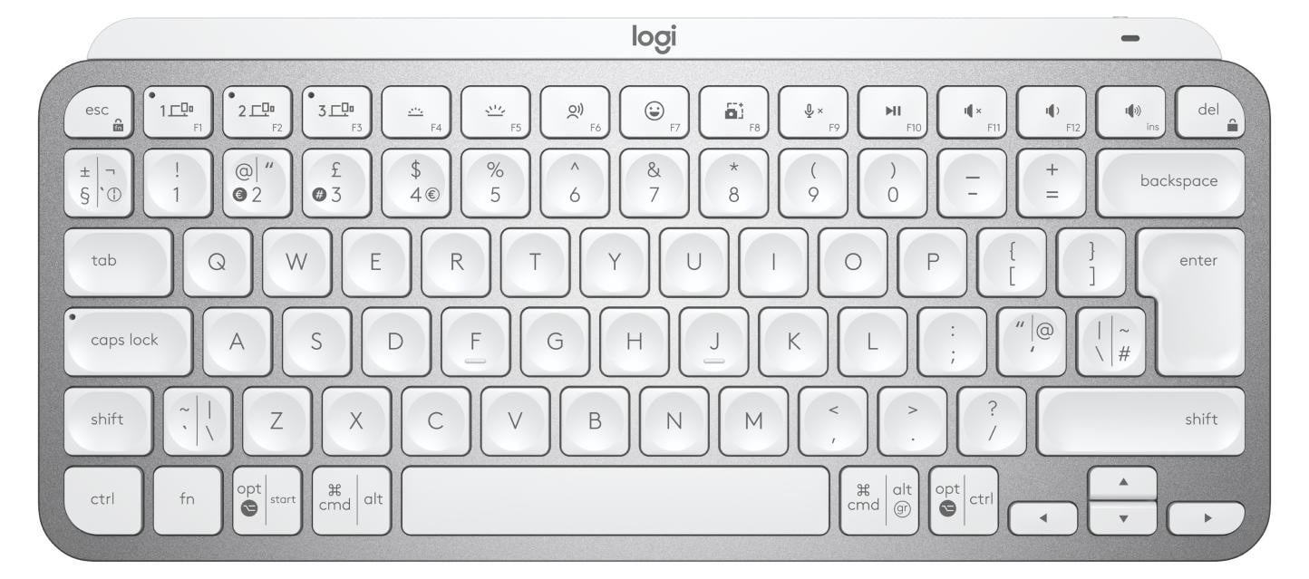 Logitech MX Keys Mini Draadloos Toetsenbord Grijs QWERTY met LED-verlichting