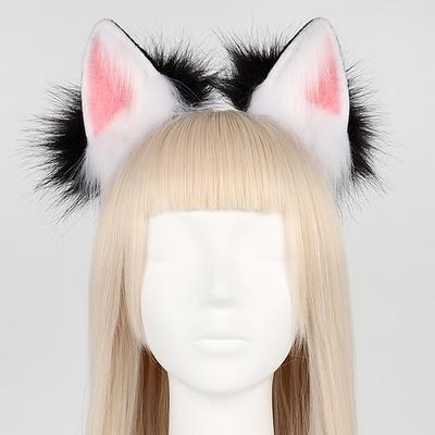 flauschiges Fuchsohren Stirnband handgemachtes Cos-Kostüm mit realistischen Merkmalen Cosplay Kawaii Requisiten Karneval Kopf Accessoires