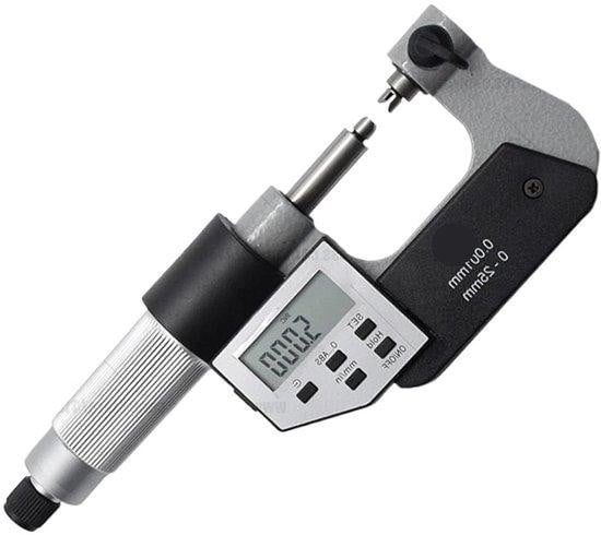 Digitale Micrometer Zilver - Precisie Meetinstrument voor Schroefdraad - 0-100 mm