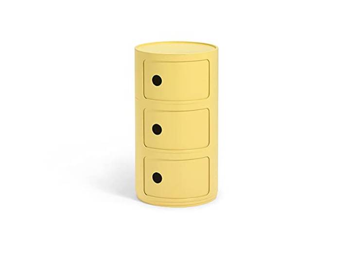 Kartell Componibili Bio\, Meuble Conteneur 3 éléments\, Jaune