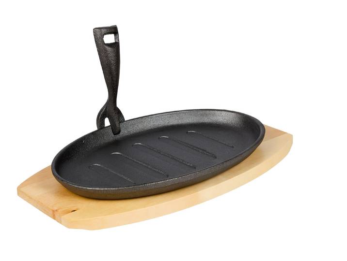 Hot Plate mit Holzunterteller
