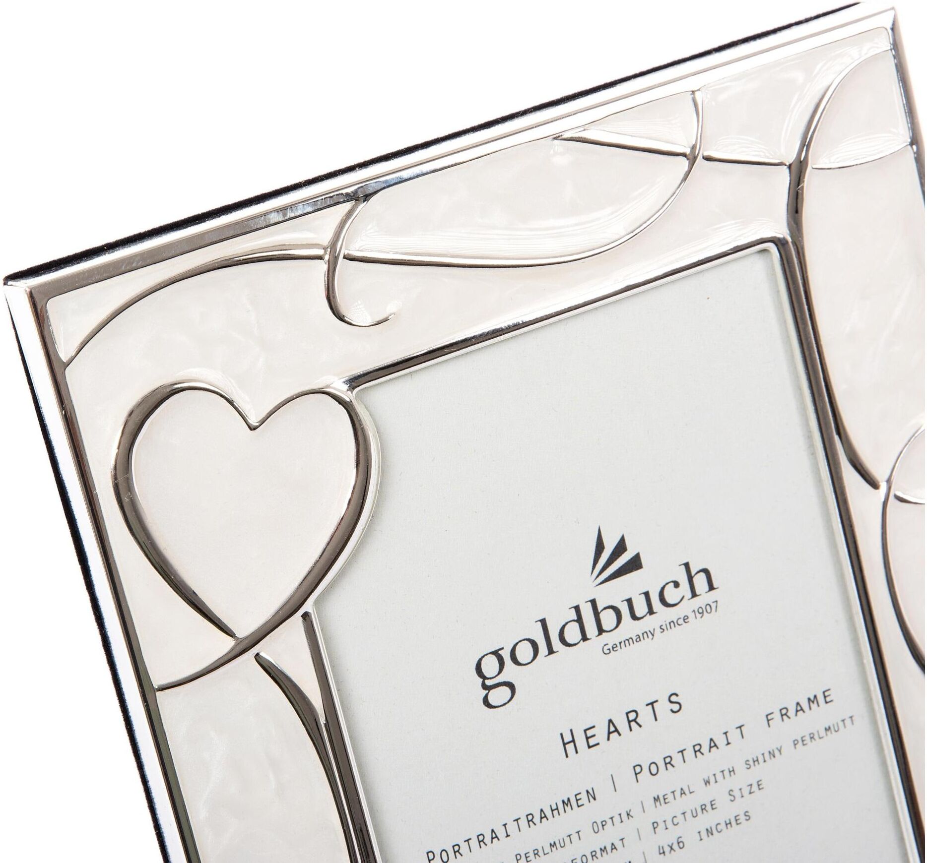 Bilderrahmen GOLDBUCH "Hearts Silber", silber (silberfarben), T:1cm, Metall, Bilderrahmen, Bilderrahmen silberfarben B/H/T: 1cm