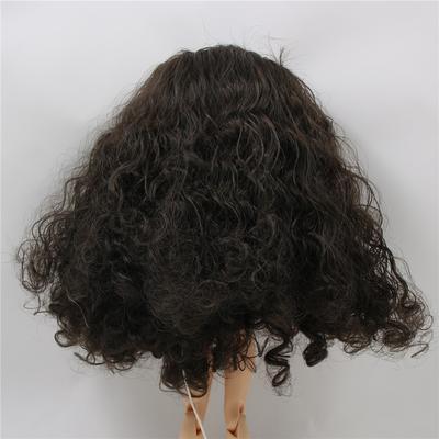 Fusion Finds ICY Blyth Doll Wig Hair RBL Scalp & Dome, Dark Brown Long Hair For Custom Doll DIY Accessory 9670 without Bangs