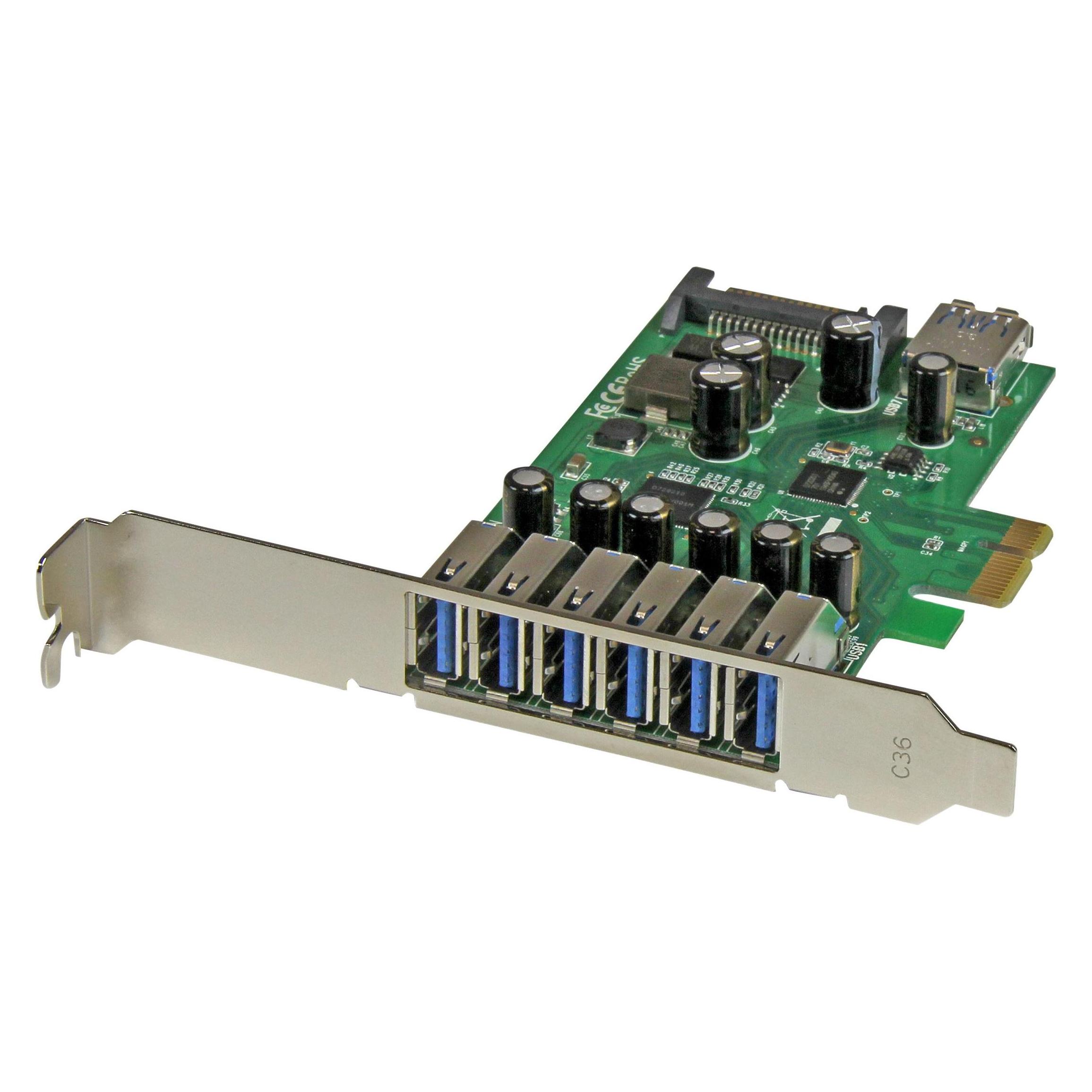 StarTech 7 Port SuperSpeed USB 3.0 PCIe Card (PEXUSB3S7)