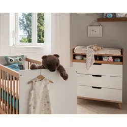 INFANSKIDS »Infanscolor« Kinderzimmer Kommode III weiß weiß-Buche