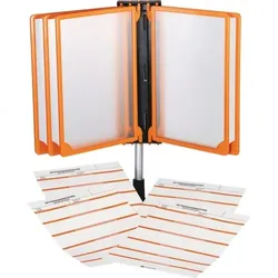 Klapprahmen, mit Wandhalterung, für Maschinenbetriebsanweisungen, orange, Kunststoff, A4