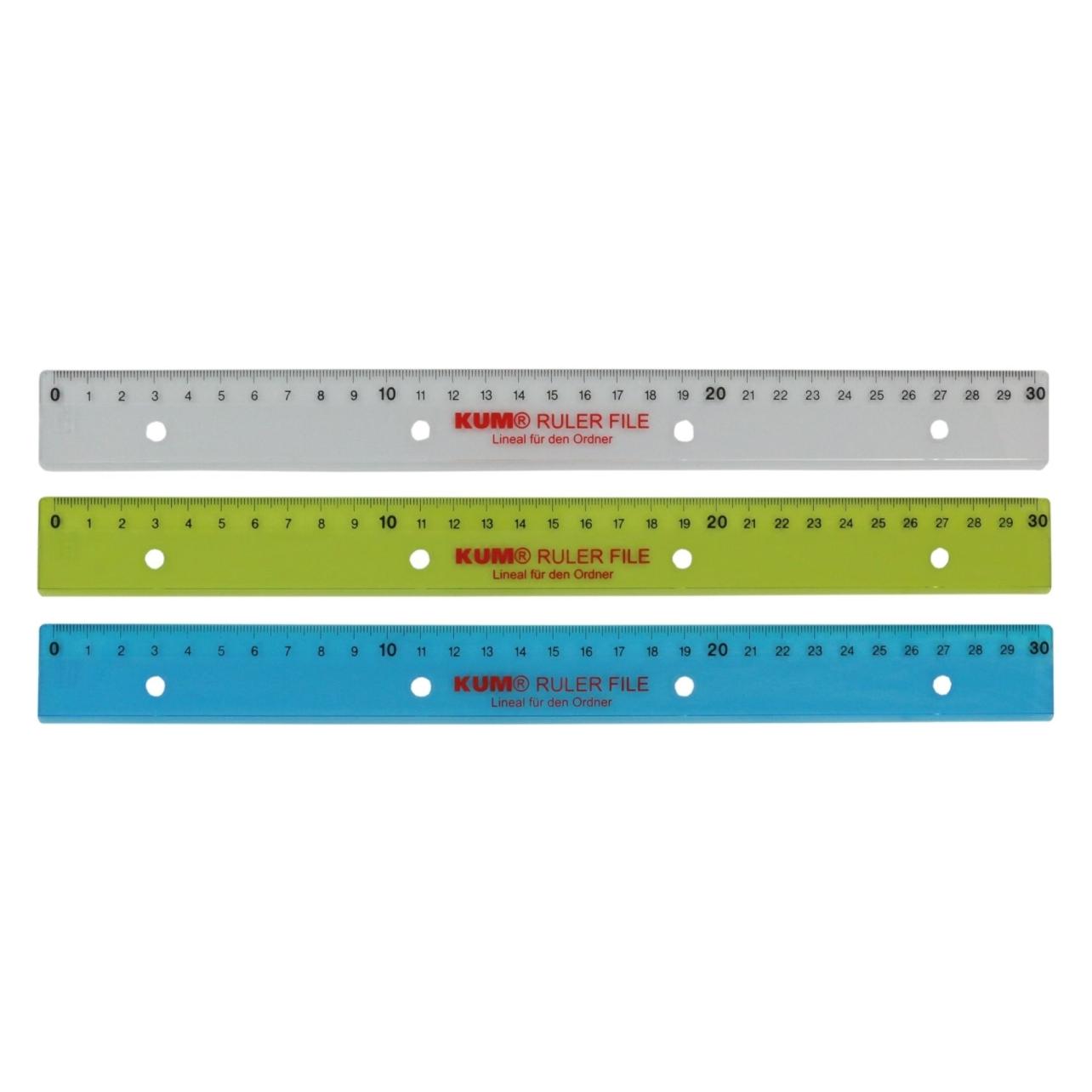 Magni PP-Lineal 30cm sort. mit Abheftlochung (30 cm, Kunststoff) (2082029)
