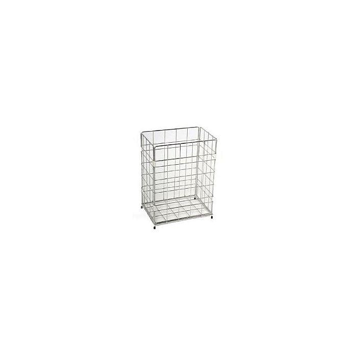 CWS Papierkorb Aufputz, 41 x 25 x 62 cm, 60 l Edelstahl