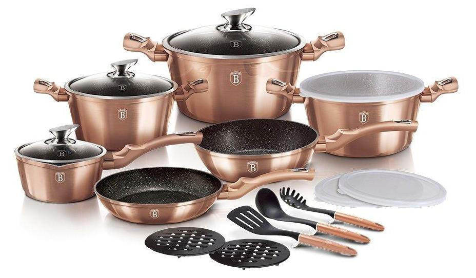 BerlingerHaus BH-7034 18-delige servies set Rosegold Metallic collectie