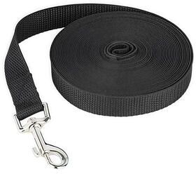 Uplift Picks TrailFlex Long Nylon Dog Training Leash For Outdoor Walking black 20 M