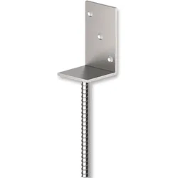 Pfostenträger, L-Form, zum Einbetonieren, 125 x 80 x 80 mm, 4 mm stark, Stahl verzinkt