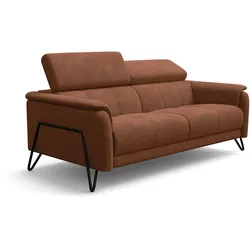 SOFA RODEN 3-Sitzer, braun, Veloursstoff