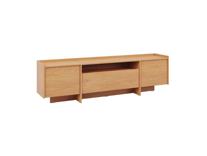 Meuble Tv 3 Portes 200 Cm Japandi Bois