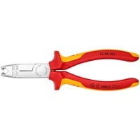 Abmantelungszange VDE 1346165, Abisolier-Zange rot/gelb, mit Seitenschneider