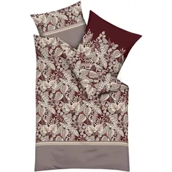 Kaeppel, Bettwäsche, Single Jersey Bettwäsche Tika burgund (Bettwäsche Set, 135x200 cm + 80x80 cm)
