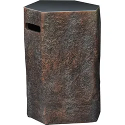 Elementi Abdeckung für Gasflaschen in Basalt Naturstein-Optik,braun,47 x 38 x 62 cm (L x B x H)