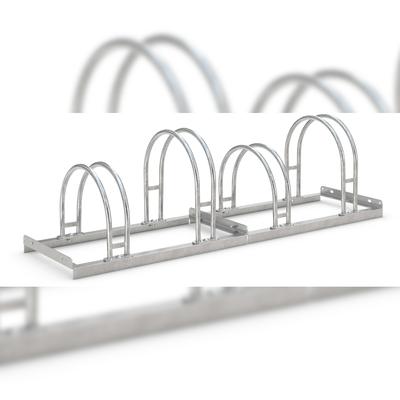 Bogenparker 5054 | Fahrradständer für 4 Fahrräder | einseitige, abwechselnde Hoch-/Tiefeinstellung | Freiaufstellung, erweiterbar